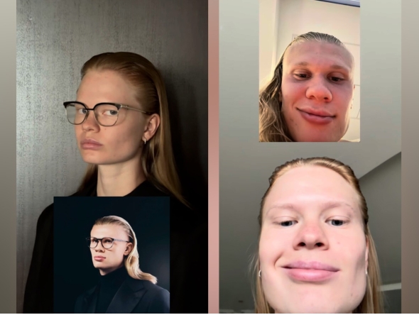 Screen grab of the video shared by the model Russian model Anastasia Kostromina