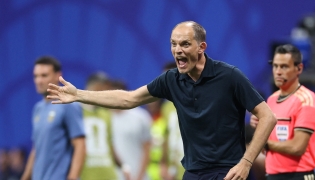 Thomas Tuchel, Manager of England, reacts during the FIFA World Cup 2026 Semi Final match between England and Argentina at Atlanta Stadium on July 15, 2026 in Atlanta, Georgia. Justin Setterfield/Getty Images/AFP 