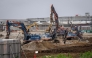 This picture taken on June 30, 2026, shows the site of a data centre construction project in Hino, Tokyo prefecture. (Photo by Yuichi Yamazaki / AFP)