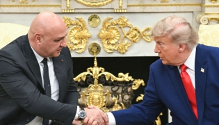 US President Donald Trump shakes hands with Lebanese President Joseph Aoun in the Oval Office of the White House in Washington, DC, on July 21, 2026. (Photo by SAUL LOEB / AFP)