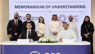  Mansoor Rashid Al-Khater, Chief Executive Officer, QFC and Edouard Thevenin, President, CCI France Qatar with other officials during the MoU signing. 