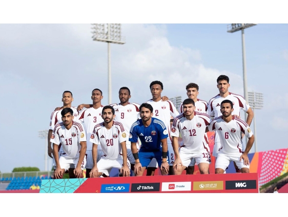 A file photo of Qatar team at the U-23 Gulf Cup last December. 
