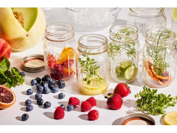 Replace refined sugars with natural sugars in your loaded water, such as those found in fruit, agave, honey and maple syrup. (Justin Tsucalas/For The Washington Post; food styling by Lisa Cherkasky)