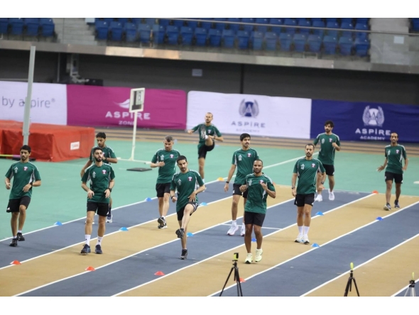 The referees take part in the fitness tests.