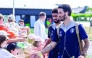 Al Wakrah players are greeted by young fans in Rennes, France.