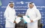 SC Sustainability & Legacy Executive Director Eng. Thani Al Zarraa and Vice Chairman of the Board of Directors for Seashore Group Sager Saeed Al Muhanadi during the signining MoU ceremony.