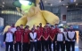 Qatar players and officials prior to their departure.