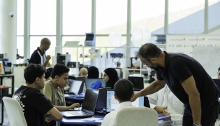 Participants during a training session. 