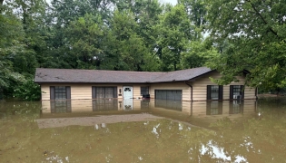 This handout photo distributed by the Indianapolis Fire Department shows flooding in northern Indianapolis, Indiana, on August 15, 2026. Photo by Handout / Indianapolis Fire Department / AFP) / 