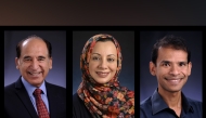 FROM LEFT: Dr. Ravinder Mamtani, Dr. Sohaila Cheema and Dr. Amit Abraham of the Institute for Population Health at WCM-Q 