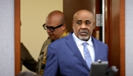 Duane Davis arrives for the opening statements of his murder trial, related to the 1996 killing of rapper Tupac Shakur, at Clark County District Court in the Regional Justice Center in Las Vegas, Nevada, on August 17, 2026. (Photo by STEVE MARCUS / POOL / AFP)