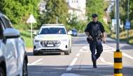 Police officers secure the area where a shooting occurred, in Aarau, northern Switzerland, on 30 August 2026 (Photo by Harold CUNNINGHAM / AFP)
 