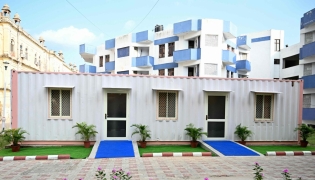 A view of India's first container-based accommodation for sportspersons preparing to participate in the upcoming Asian Games Aichi-Nagoya 2026, at Netaji Subhas National Institute of Sports in Patiala on September 3, 2026. Photo by Narinder NANU / AFP