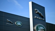 Jaguar Land Rover signage is seen on a dealership in Tonbridge, south-east of London on September 29, 2025. Photo by Ben STANSALL / AFP