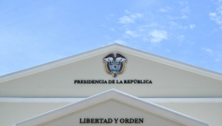 Detailed view of the Colombia's Presidency headquarters inside Army's Paraiso batallion ahead of the meeting of US Secretary of State Marco Rubio and Colombia's President Abelardo de la Espriella in Barranquilla, Colombia on September 8, 2026. (Photo by Luis ACOSTA / AFP)