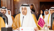 Minister of Labour H E Dr Ali bin Smaikh Al Marri speaking at the event.