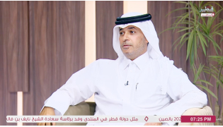 Editor-in-Chief of The Peninsula Prof. Khalid Mubarak Al-Shafi speaking during an interview with Qatar Television recently.