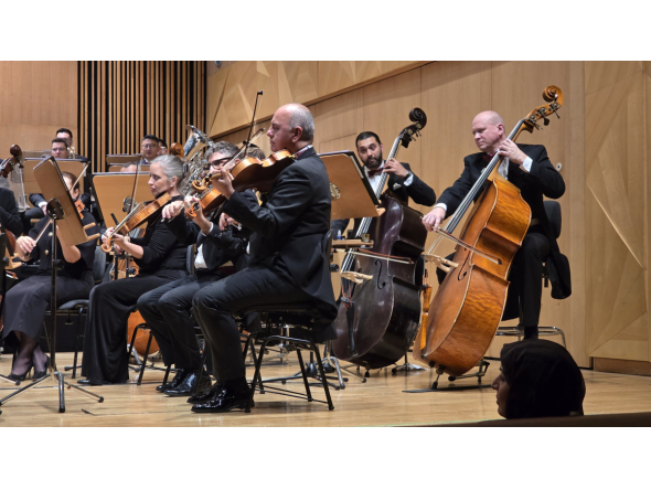 Qatar Philharmonic Orchestra team during the concert held at QNCC on Friday. PIC: Hana Ramadan/ The Peninsula