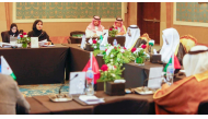 Shura Council Deputy Speaker H E Dr. Hamda bint Hassan Al Sulaiti speaking during the session.
