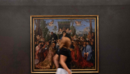 This photo taken on August 24, 2026, at the National Gallery in Prague shows Albrecht Duerer's 'Feast of the Rosary'. (Photo by Michal Cizek / AFP)