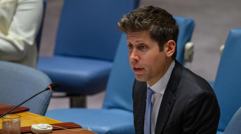CEO of OpenAI Sam Altman speaks during a United Nations (UN) Security Council meeting on artificial intelligence (AI) and international security under “Maintenance of International Peace and Security” during the 81st session of the United Nations (U.N.) General Assembly at U.N. Headquarters on September 23, 2026 in New York City. Photo by Alexi J. Rosenfeld / GETTY IMAGES NORTH AMERICA / Getty Images via AFP
