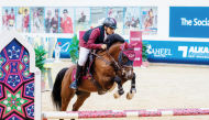 Khalifa bin Joaan bin Hamad Al Thani in action on the opening day of Hathab.