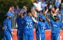 India players celebrate the dismissal of Pakistan's Saim Ayub during the men's cricket final match between Pakistan and India during the 2026 Asian Games at the Korogi Athletic Park in Nisshin on October 3, 2026. (Photo by Andrew Caballero-Reynolds/ AFP)