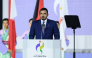 Olympic Council of Asia President H E Sheikh Joaan bin Hamad Al-Thani delivers a speech during the closing ceremony.
