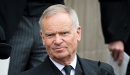 (Files) British author and former MP Jeffrey Archer leaves St Paul's Cathedral at the end of British former prime minister Margaret Thatchers ceremonial funeral in central London on April 17, 2013. (Photo by Leon Neal / AFP)