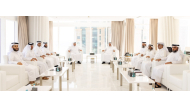 Minister of Awqaf and Islamic Affairs H E Ghanem bin Shaheen bin Ghanem Al Ghanim chairing a meeting.