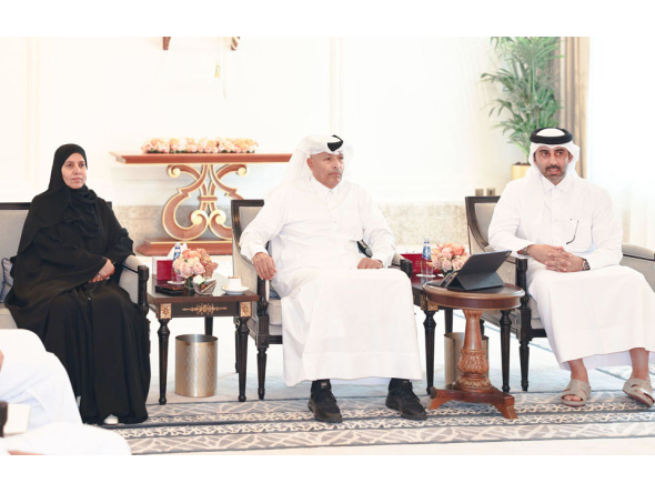 Speaker H E Hassan bin Abdullah Al Ghanim and other officials at the event.