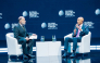 US Ambassador to Türkiye and Special Envoy for Syria and Iraq Thomas J Barrack (right) speaking during a panel discussion.