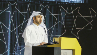 President of Aqarat H E Mohammed bin Hassan Al Malki speaking at the forum yesterday.