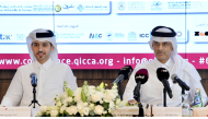 Vice Chairman of QICCA Dr. Sheikh Thani bin Ali Al Thani and Secretary-General of QICC Ibrahim Shahbik during the event.