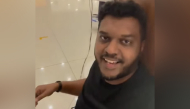 Ajas Mohammed Jansher at the Kochi airport in Kerala, India 