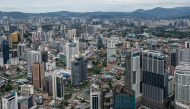 Commercial buildings are seen in Kuala Lumpur on October 26, 2026. Photo by MOHD RASFAN / AFP