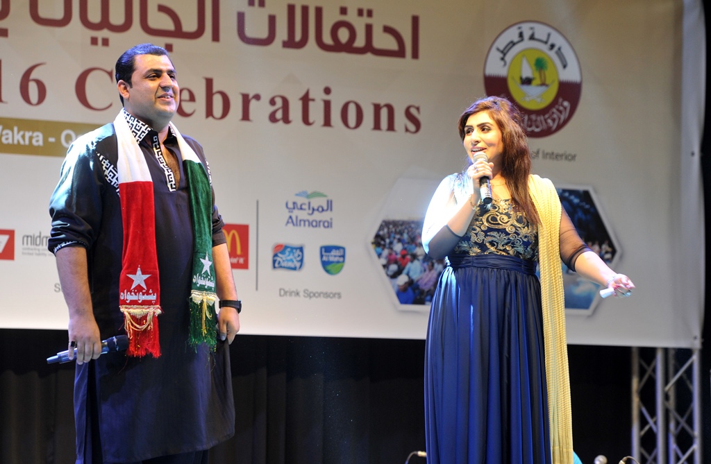 Artistes from Pakistan performing at the concert at Al Wakrah Stadium yesterday. (Pics: Abdul Basit / The Peninsula) 