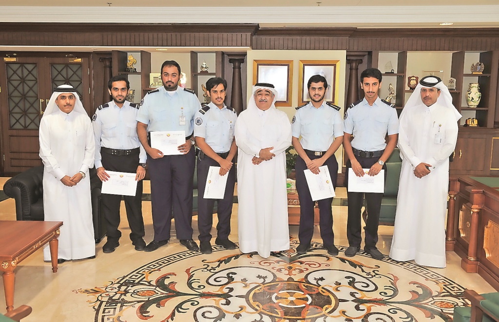 Customs officials with employees who were honoured for seizing the narcotics.