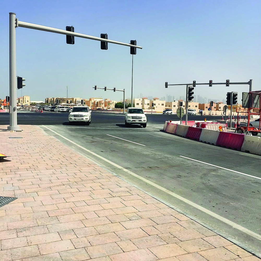 Two lanes of Duhail Street are open to traffic while the third will open after completion of development works in the area.