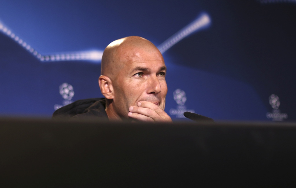 Head coach of Real Madrid Zinedine Zidane is seen during a press conference ahead of the UEFA Champions League group F soccer match between Borussia Dortmund and Real Madrid CF in Dortmund, Germany on September 26, 2016. ( Leon Kuegeler - Anadolu Agency )