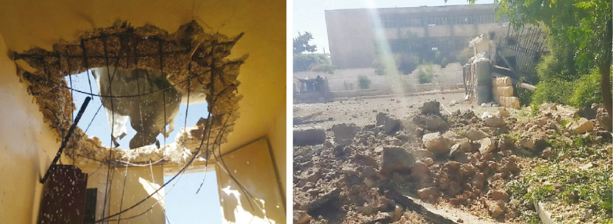 The Primary Healthcare Center managed by Qatar Red Crescent Society (QRCS) in Al Sakhoor area of Syria’s Aleppo, which was bombed on Saturday. The hospital is now out of service that deprived thousands of civilians of much-needed medical assistance. 
