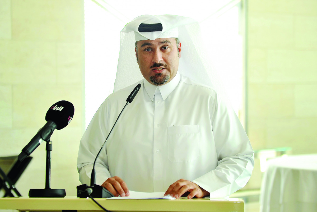 Khalid Yousef Al Ibrahim, Chief Strategic Planning Officer at Qatar Museums, giving an update of upcoming events at MIA yesterday. Pic: Abdul Basit / The Peninsula