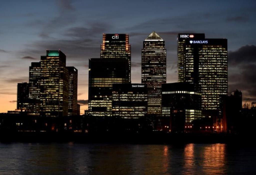 File photo of Canary Wharf financial district in east London. Reuters