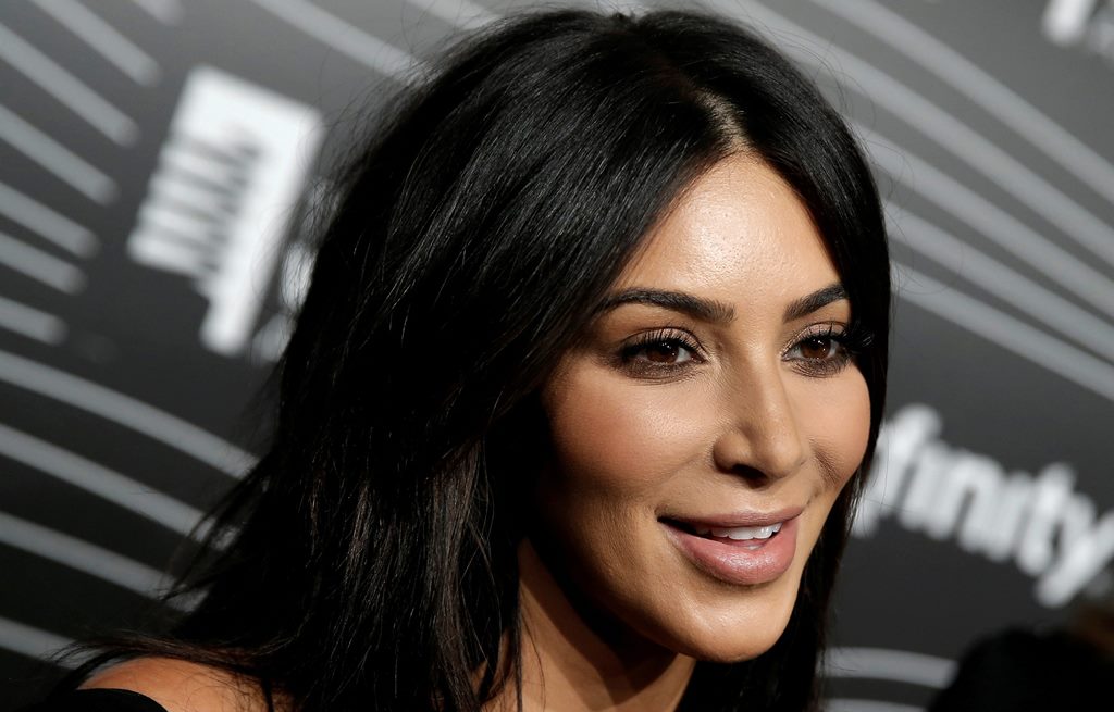Kim Kardashian West participates in a television interview as she arrives for the 20th Annual Webby Awards in Manhattan, New York, U.S., May 16, 2016. REUTERS/Mike Segar/File Photo
