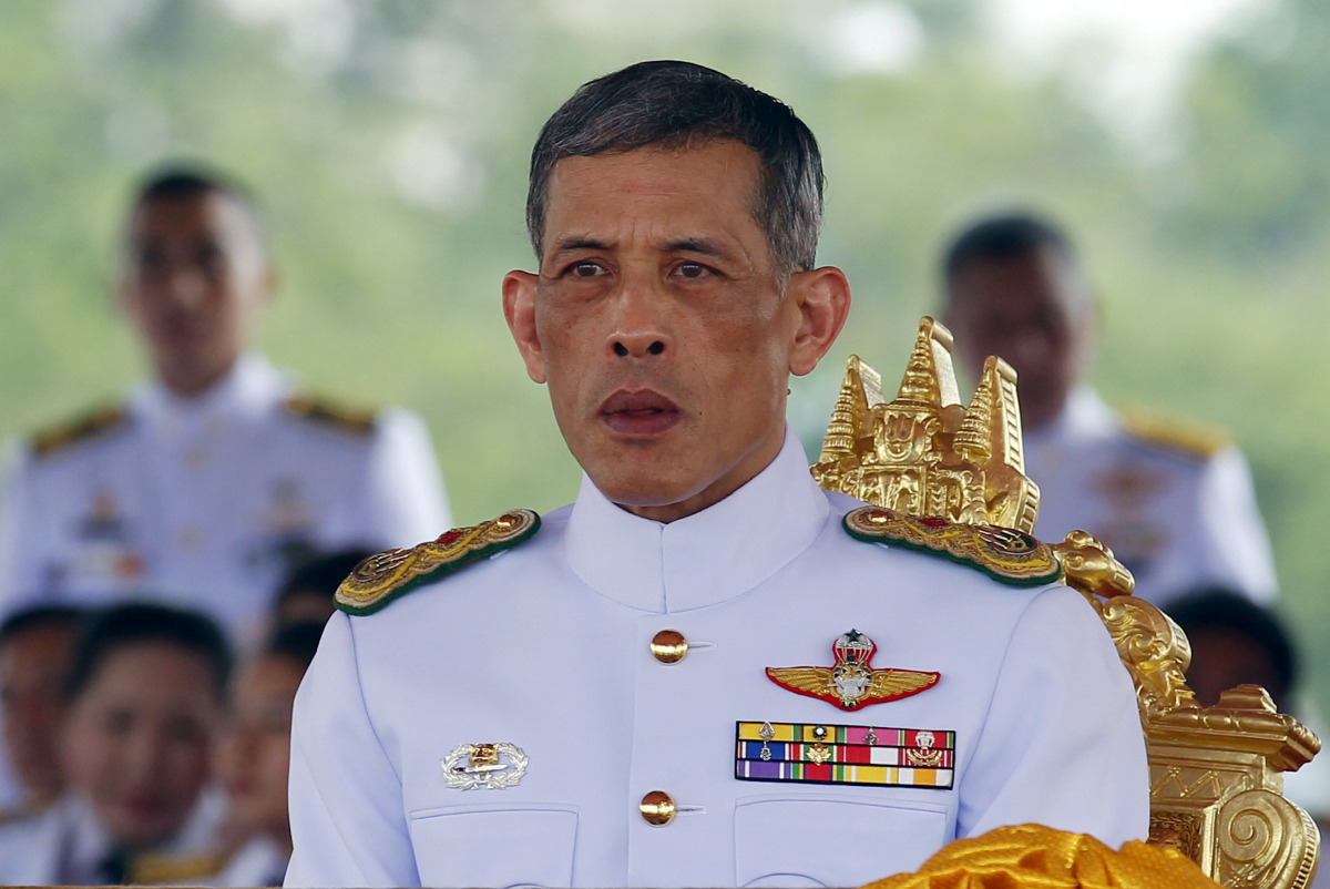 Thailand's Crown Prince Maha Vajiralongkorn watches the annual Royal Ploughing Ceremony in central Bangkok, Thailand, May 13, 2015. (REUTERS/Chaiwat Subprasom)