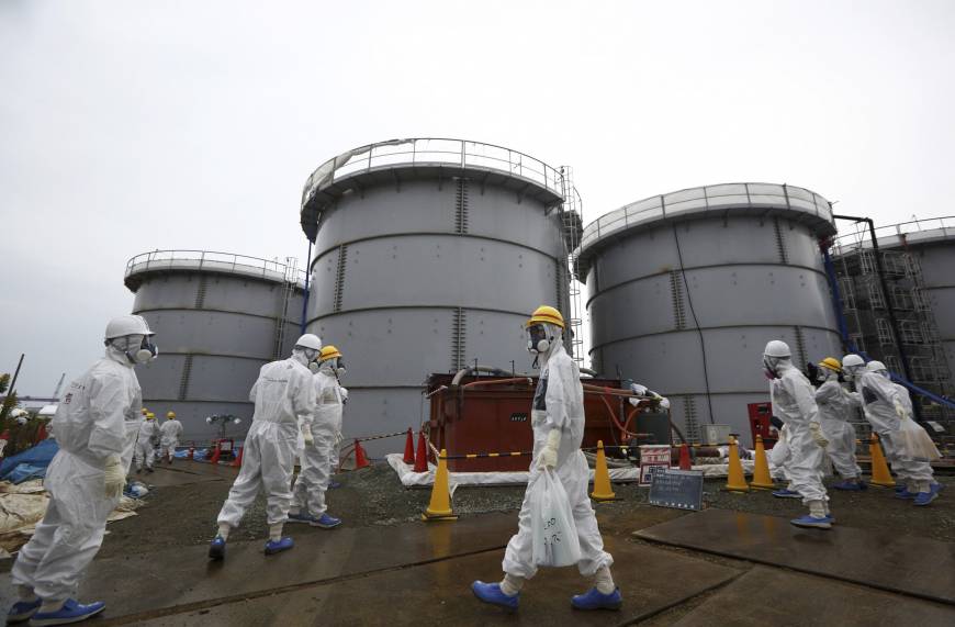 Storage tanks for radioactive water at the Fukushima No. 1 power plant last November. REUTERS
