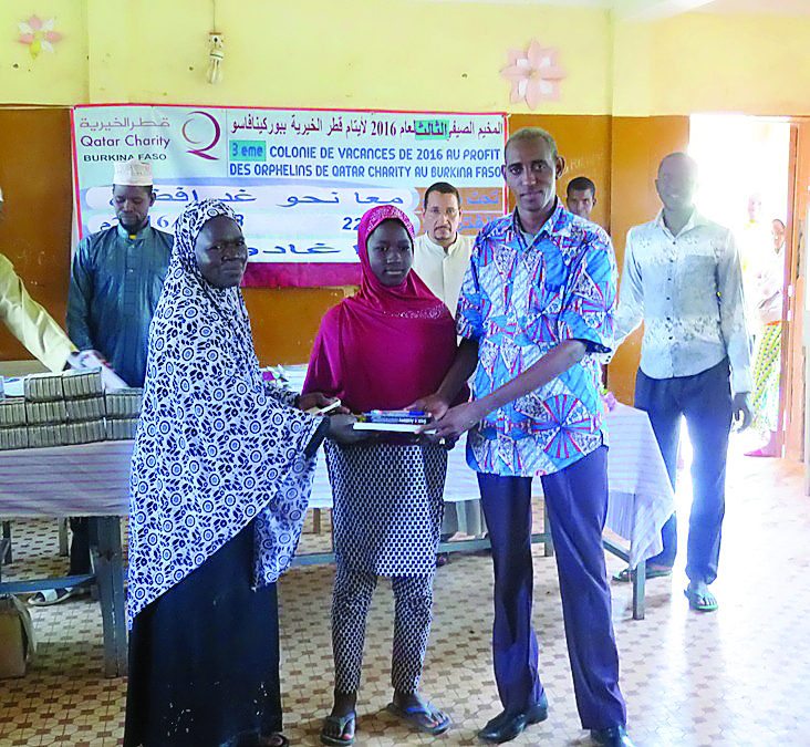 An outstanding student being honoured.