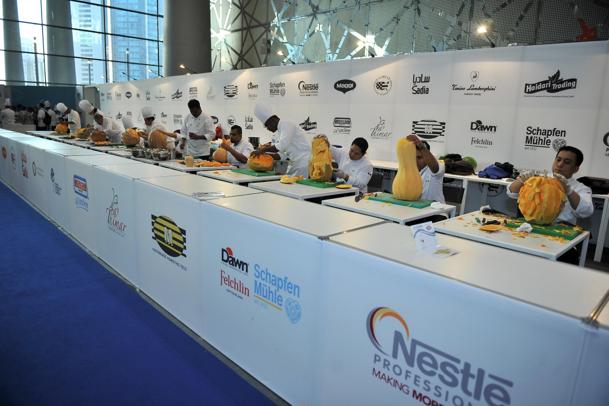 Participants at the Hospitality Qatar 2016 show held at Doha Exhibition and Convention Center (DECC).
Pic: Baher Amin / The Peninsula