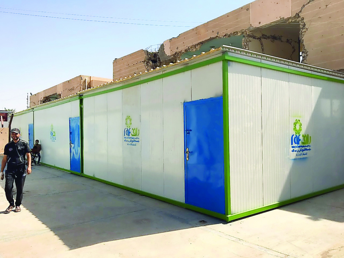 Temporary classrooms built in Al Ramadi city of Iraq.