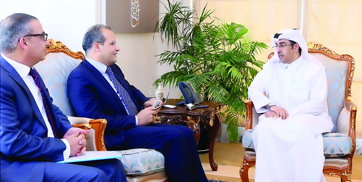 President of National Human Rights Committee (NHRC) Dr Ali bin Sumaikh Al Marri with UNHRC officials in Doha yesterday.